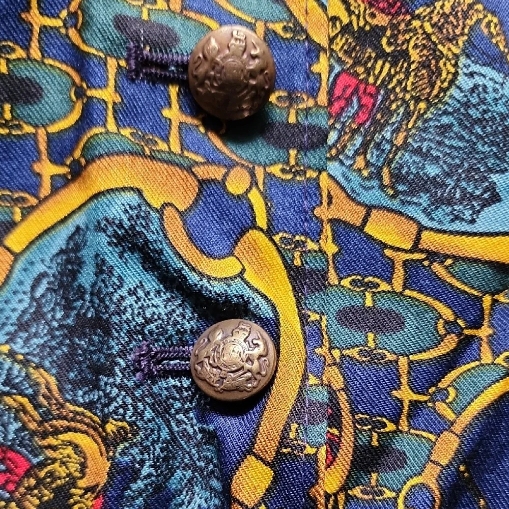 NWT Vintage Women Pendleton Sophisticated Baroque Patterned Eqestrian Vest Sz 16 - Picture 4 of 9